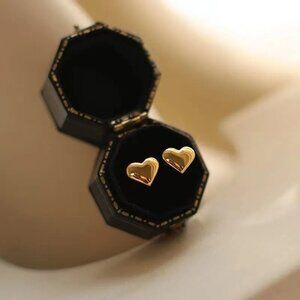 Heart Shape Titanium Steel Plating Ear Studs